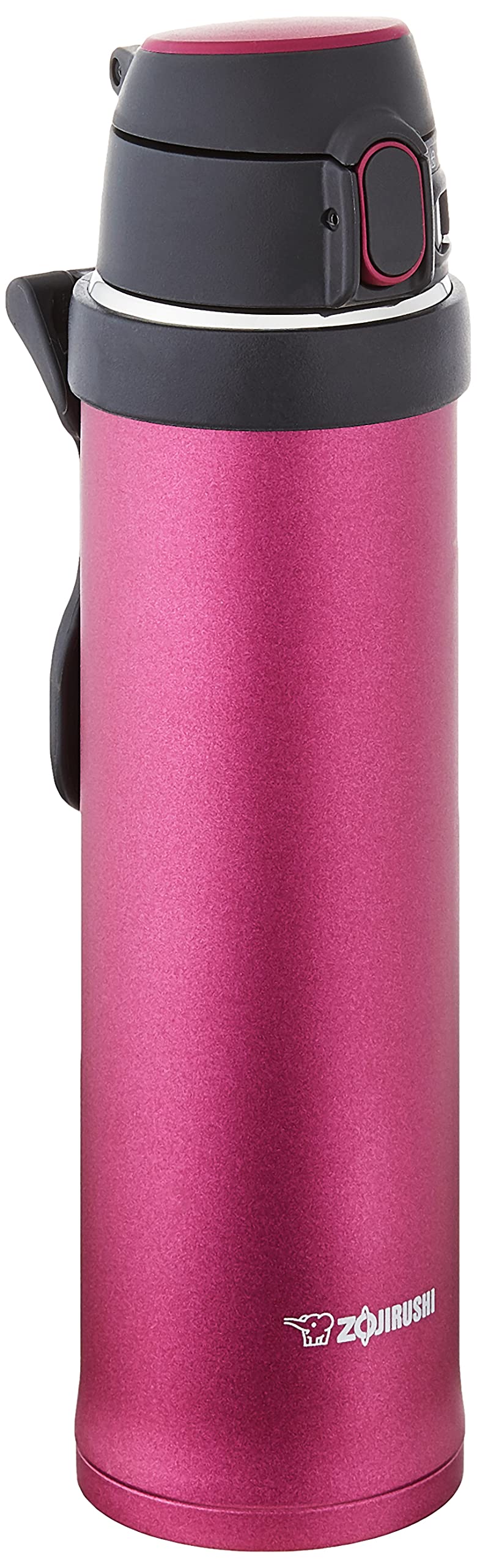 Zojirushi 20oz Stainless Steel Flip and Go Mug in Hibiscus Red SM-QHE60RK