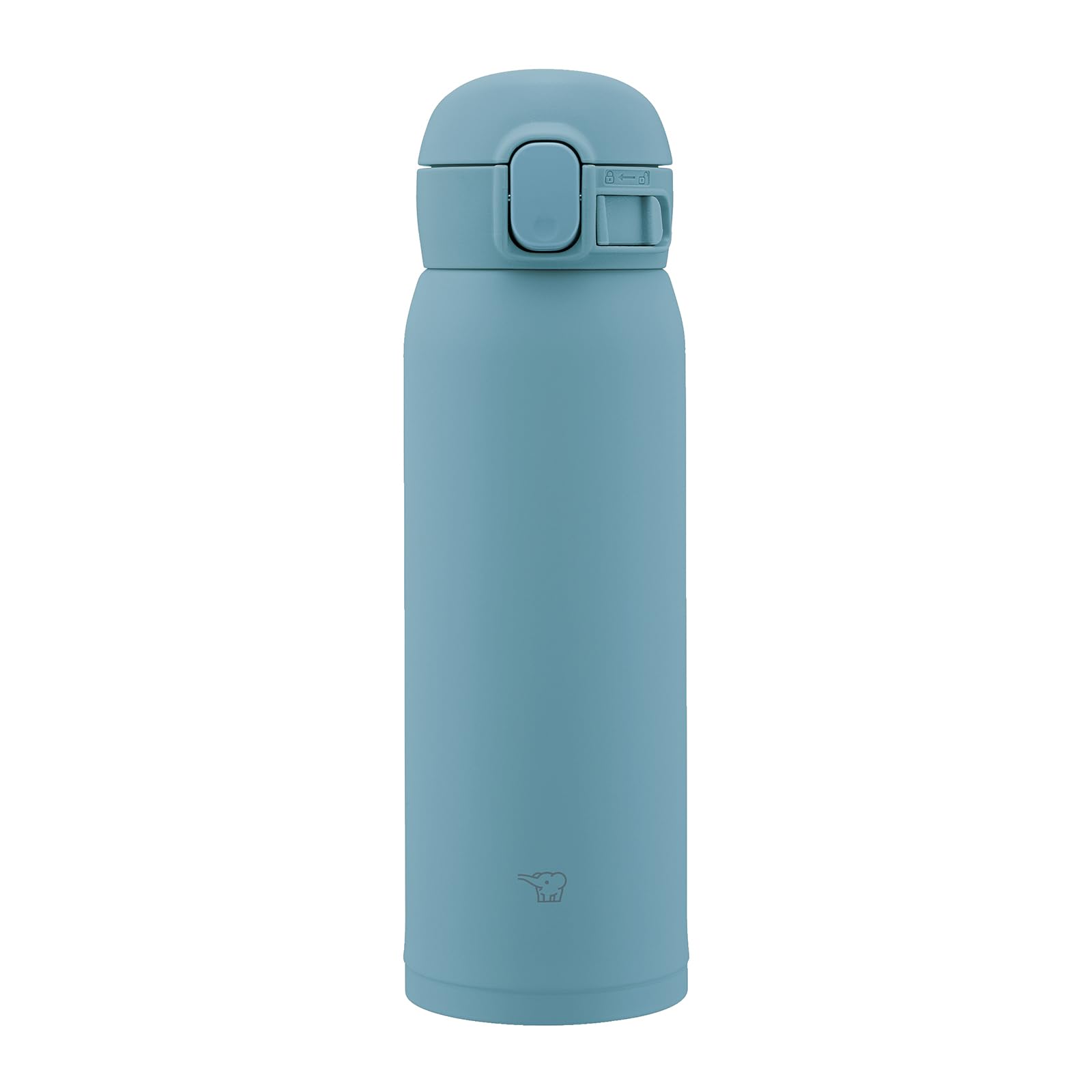 Zojirushi SM-WS48-GM 480ml Steel Water Bottle, 1-Touch Aqua Green, 3 Items to Wash