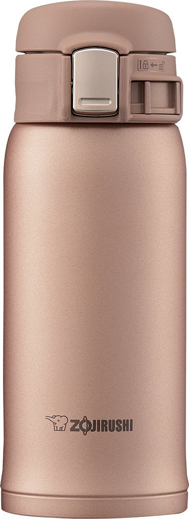 Zojirushi Mahobin (Zojirushi) Water Bottle Stainless Mug Bottle Direct Drinking Lightweight Cold Insulation One Touch Open Type Lightweight Compact 360Ml Matt Gold Sm-Sd36-Nm