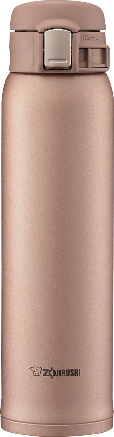 Zojirushi Mahobin (Zojirushi) Water Bottle Stainless Mug Bottle Direct Drinking Lightweight Cold Insulation One Touch Open Type Lightweight Compact 600Ml Matt Gold Sm-Sd60-Nm