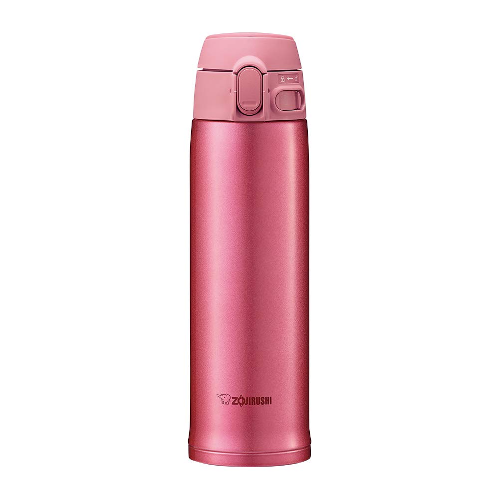 Zojirushi 480ml Pink Travel Mug Bottle - Compact Leak-Proof & Insulated SM-TA48-PA