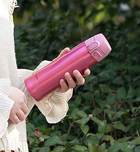 Zojirushi 480ml Pink Travel Mug Bottle - Compact Leak-Proof & Insulated SM-TA48-PA