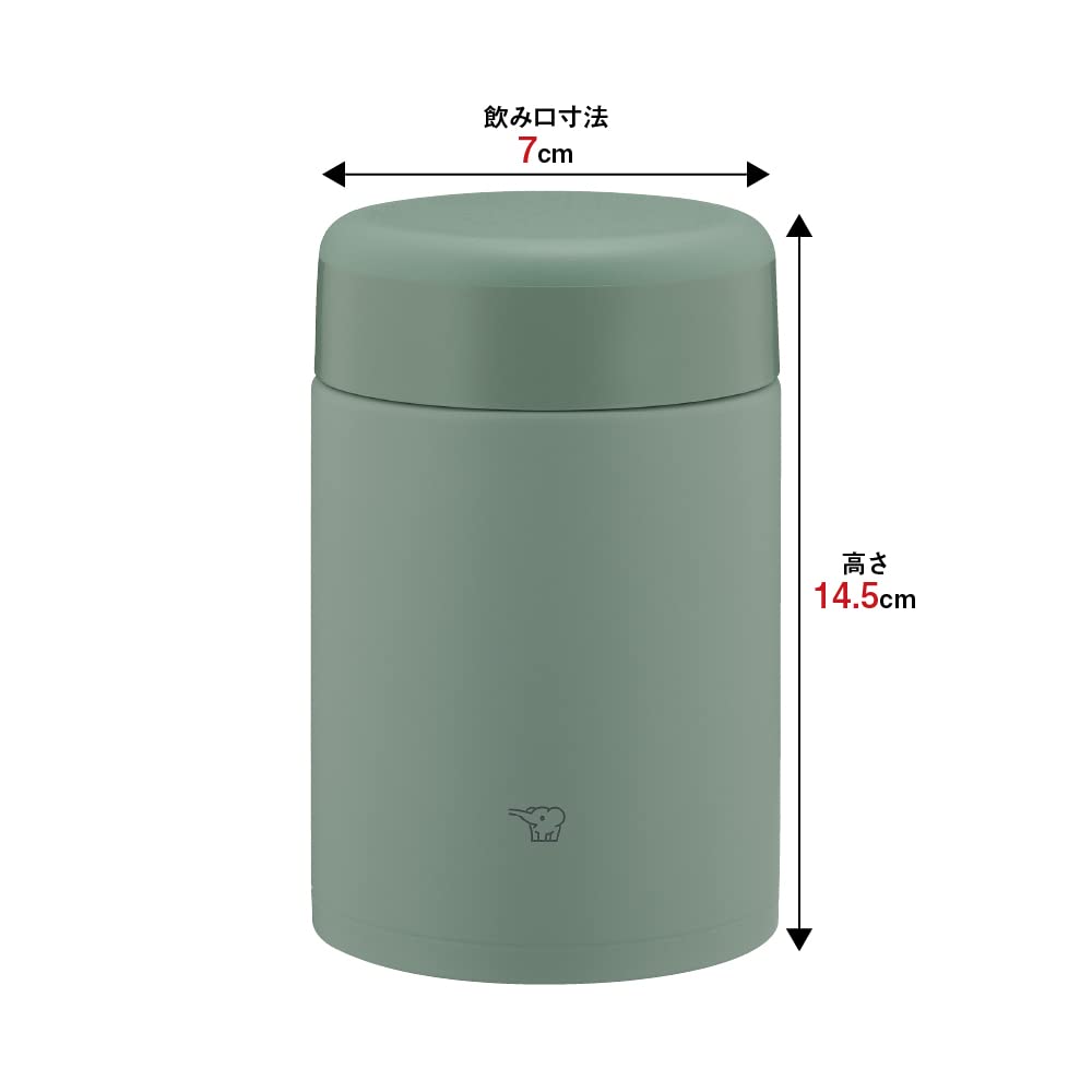 Zojirushi Japan Stainless Steel Insulated Soup Jar Lunch Jar 520Ml Matte Green Sw-Ka52-Gm