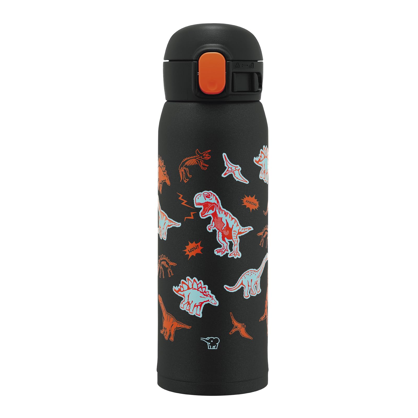 Zojirushi 480ml Stainless Steel Water Bottle One-Touch Seamless Cap Black Easy Maintenance for Kids