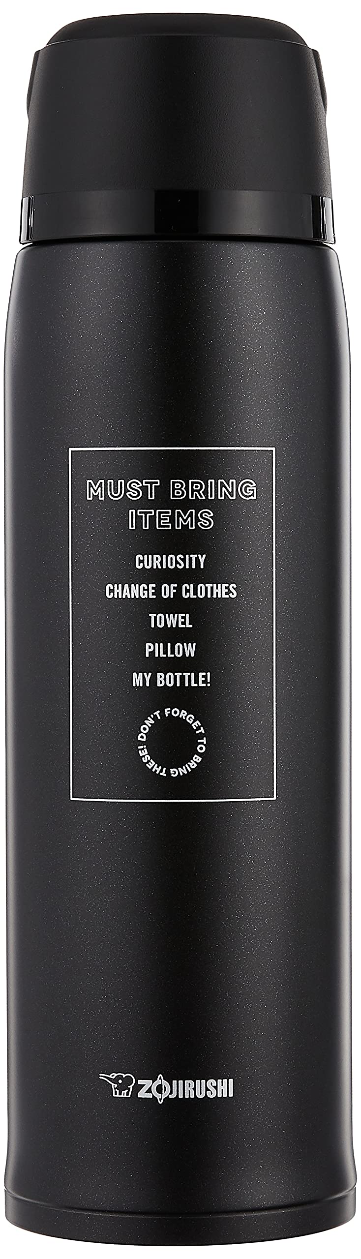 Zojirushi 1.03L Insulated Black Stainless Steel Water Bottle With Cup SJ-JS10-BA