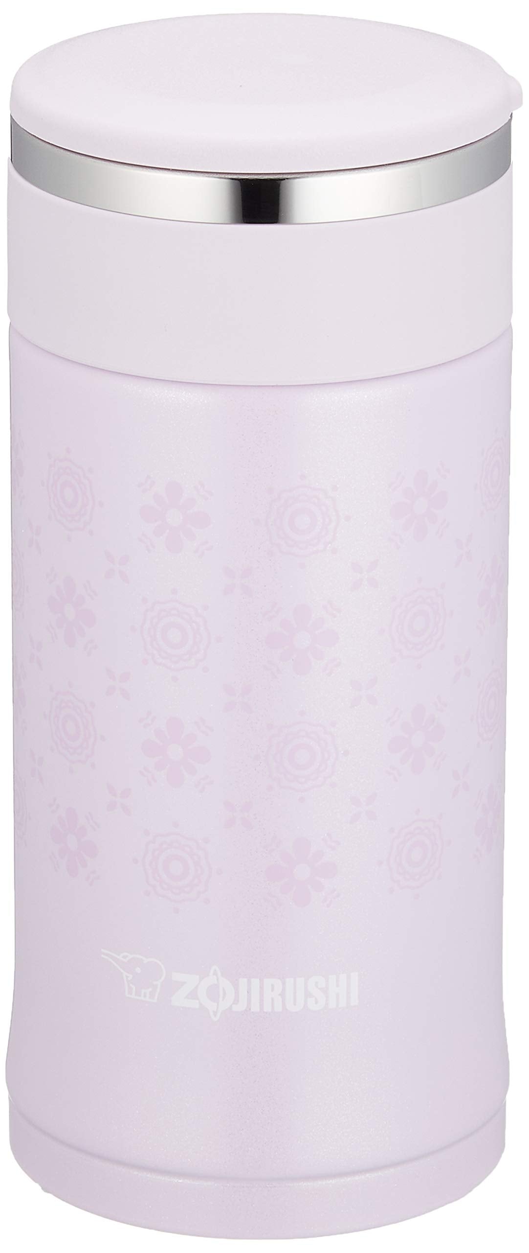 Zojirushi Stainless Steel 200ml Water Bottle in Pearl Lavender - Direct Drinking Mug Sm-Ed20-Vp