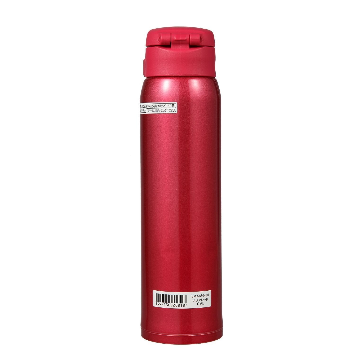 Zojirushi Stainless Steel Water Bottle 600ml Lightweight Direct Drinking Clear Red Mug SM-SA60-RW