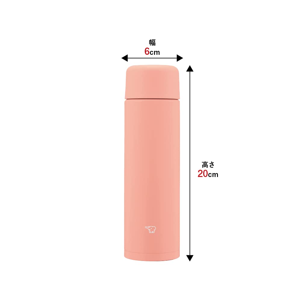 Zojirushi Dahlia Pink Stainless Steel 350ml Water Bottle - Easy Clean Small Capacity SM-MA35-PM