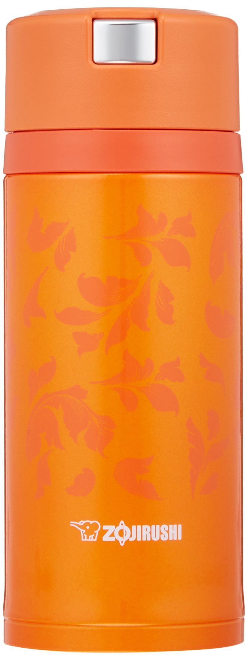 Zojirushi Stainless Steel Water Bottle Mug Vivid Orange 360ml Quick Open and Easy Lock