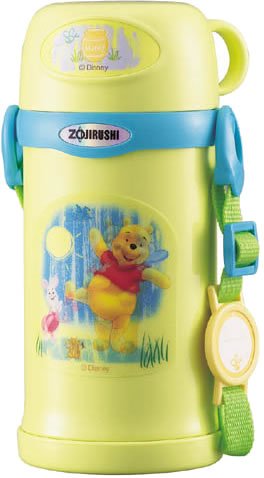 Zojirushi Stainless Steel Yellow Bottle Winnie The Pooh Design for Tough Kids