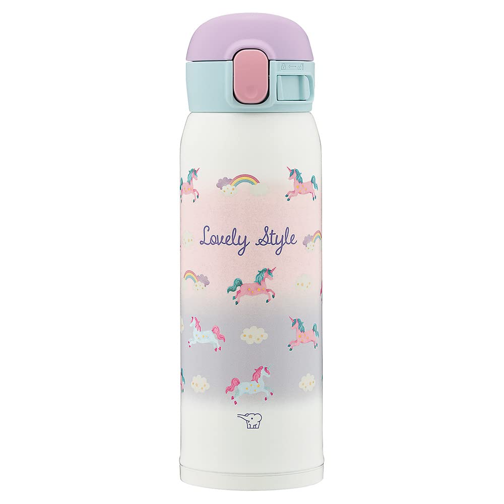 Zojirushi Stainless Steel Water Bottle - 0.48L Seamless Mug Dreamy White for Girls