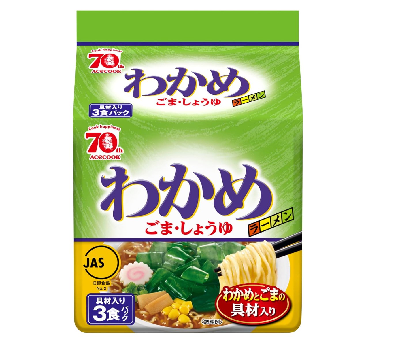 Acecook Wakame Seaweed Ramen Instant Noodles 3 Servings