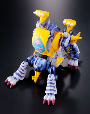 Digivolving Spirits 02 Digimon Metalgarurumon Figure Bandai in 155mm, transformation feature, perfect for display