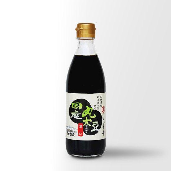 Adachi Whole Bean Koikuchi Shoyu Japanese Dark Soy Sauce 360ml - YOYO JAPAN