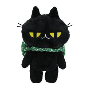 Allone Kuroneko's Jitome - Chan Standing Black Cat Plush Japanese Stuffed Toy Doll