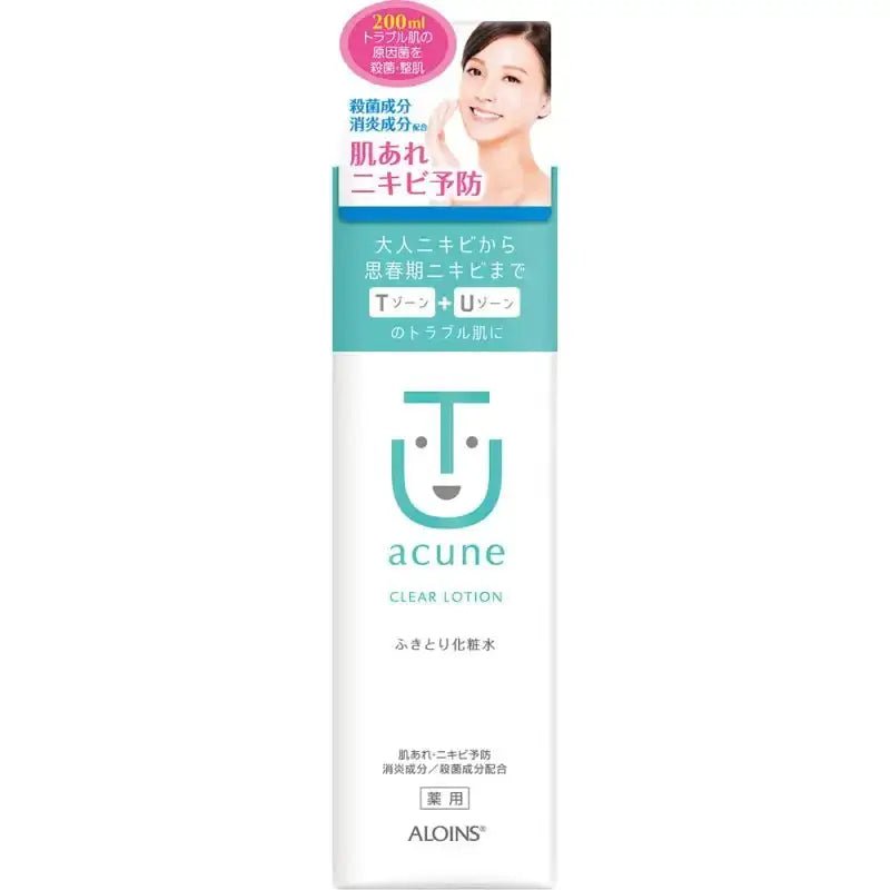 Aloins Acune Clear Lotion 200ml - Japanese Refreshing Lotion For Facial Health