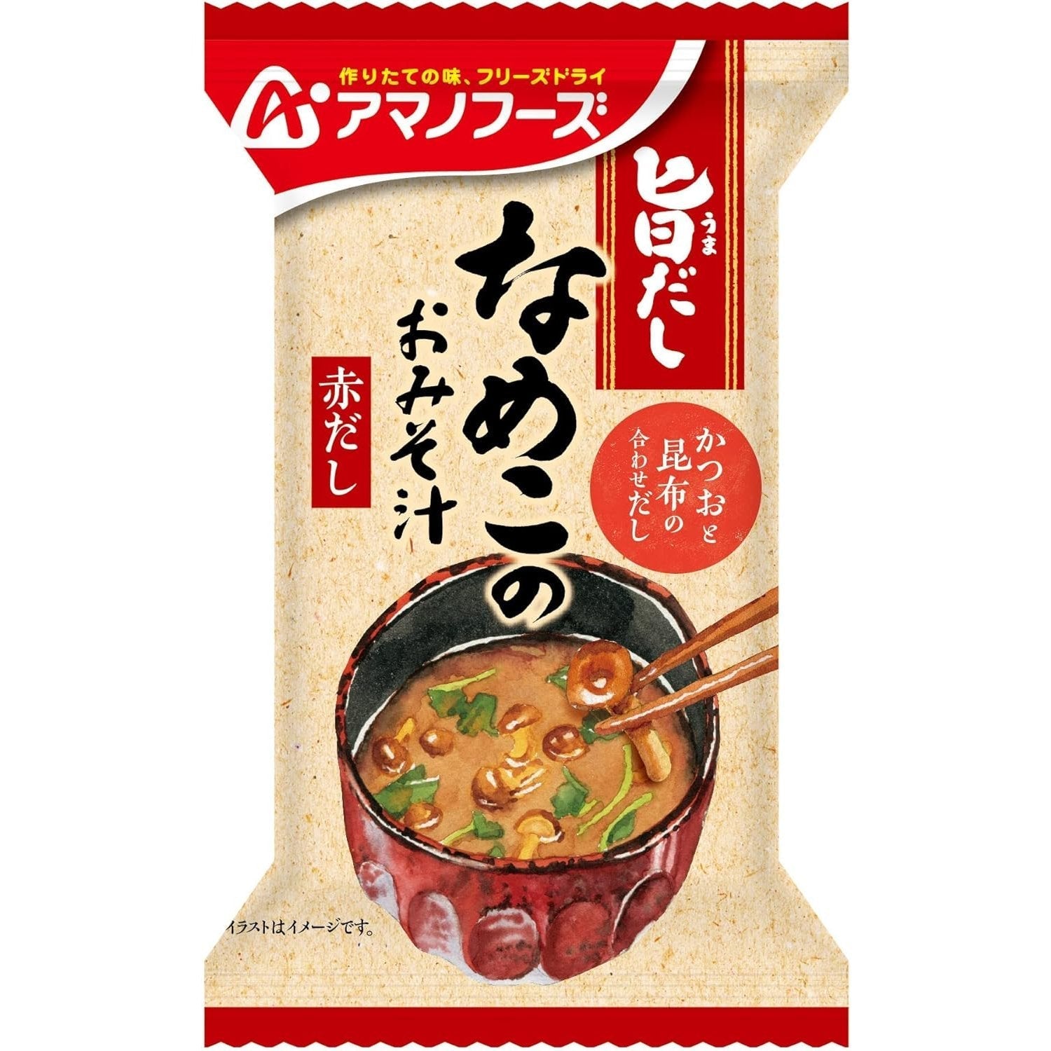 Amano Foods Freeze Dried Red Miso Soup with Nameko Mushroom 10 Servings - YOYO JAPAN