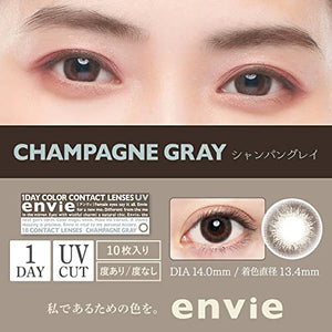 Ambi Anvy Envie 1Day Champagne Gray - 4.25 10Pcs Japan - 1 Box