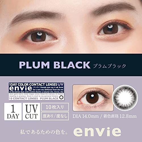 Ambi Japan 1Day Envie Plum Black - 3.00 10Pcs 1Box Contact Lenses