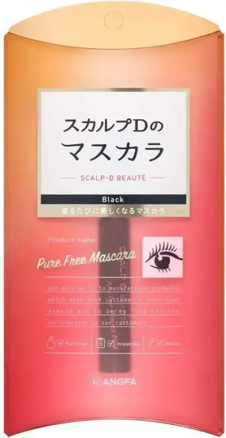 ANGFA Scalp D Beaute Mascara Dark Brown 120% Long Drops with Hot Water Curl Keep Upward Facing Separates [Eyelash Care Ingredients] Paraben Alcohol Fiber Free Compact Curling Brush Long Eyelash] 6 g - YOYO JAPAN