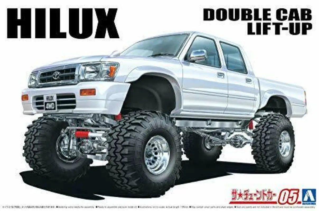 Aoshima 1/24 Toyota Ln107 Hilux Pickup Double Cab Lift Up 1994 Plastic Model Kit