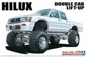 Aoshima 1/24 Toyota Ln107 Hilux Pickup Double Cab Lift Up 1994 Plastic Model Kit