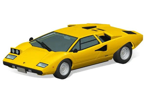 Aoshima 1/32 Lamborghini Countach Lp400 Yellow Plastic Model Kit 20 - B Japan