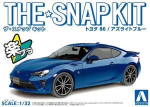 AOSHIMA 55984 Toyota 86 Azurite - Blue 1/32 Pre - Painted Snap - Fit Kit