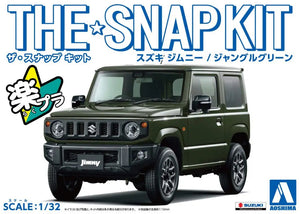 AOSHIMA 57773 08 - B Suzuki Jimny Jungle Green 1/32 Scale Pre - Painted Snap - Fit Kit