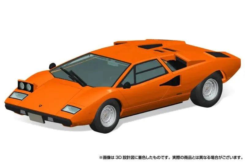 Aoshima Bunka Kyozai 1/32 Lamborghini Countach Lp400 Orange Model Kit Japan