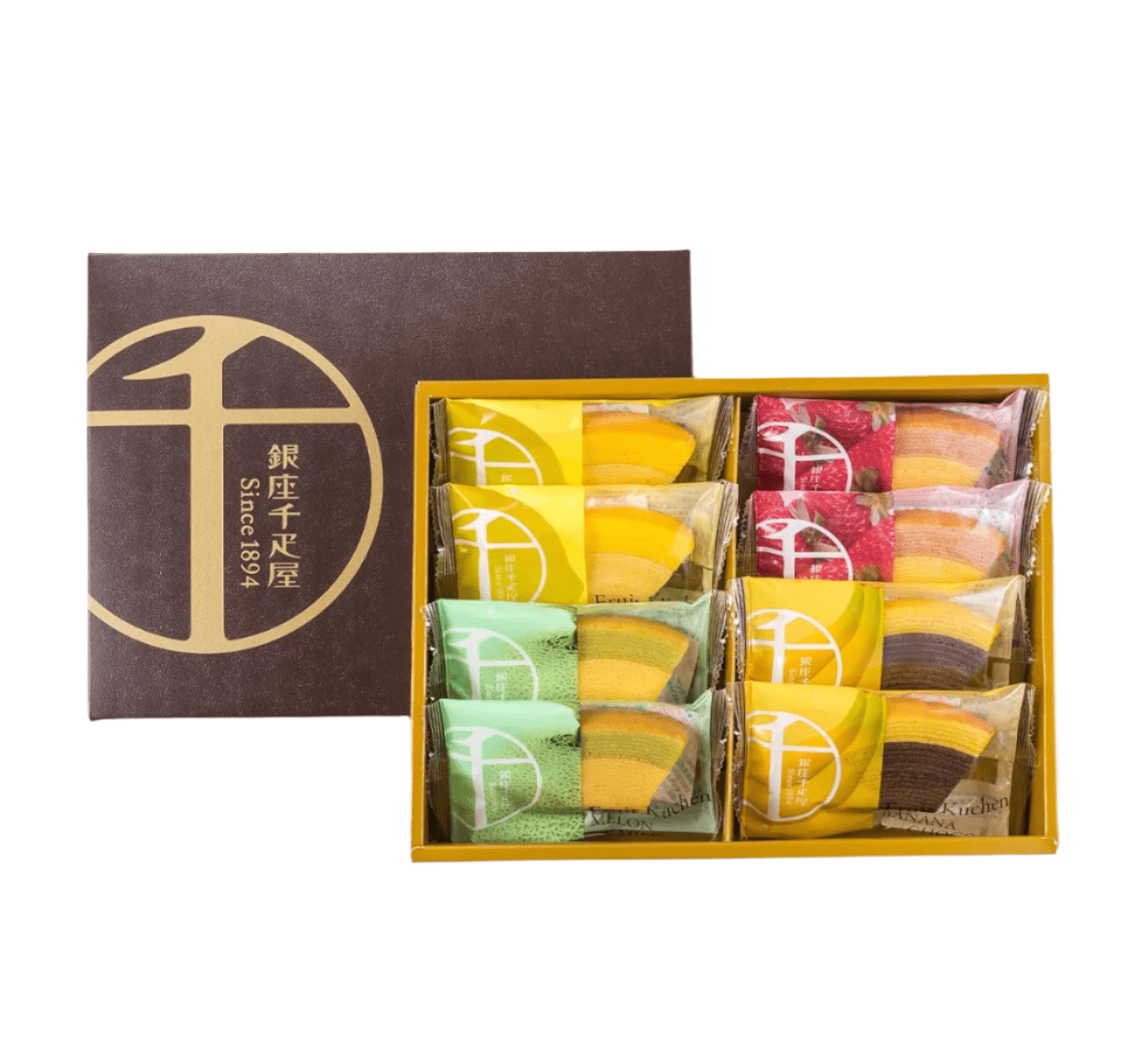 Ginza Sembikiya Ginza Fruit Kuchen A Gift Set 8 pieces, elegant packaging, ideal for gifting and tea-time enjoyment