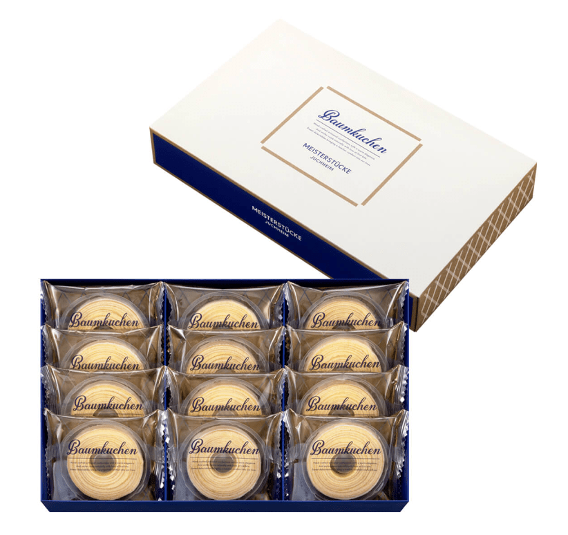MSJ. Baumkuchen 22 Soft & Moist Layered Cake 12pcs, soft texture, ideal for gifting and teatime.