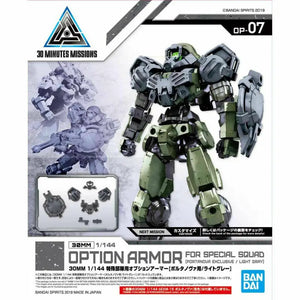 Bandai 1/144 30mm Option Armor For Special Squad Portanova / Light Gray Kit - Plastic Model