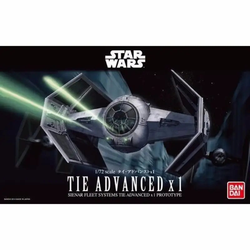 Bandai 1/72 Tie Advanced X1 Plastic Model Kit Star Wars