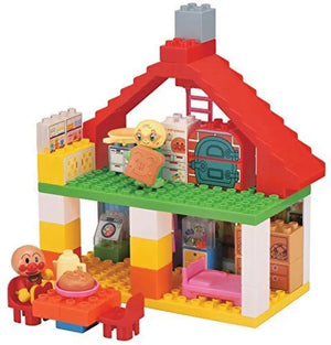 Bandai Block Labo Anpanman Big Bread Factory And A Nice House Bucket - Toy