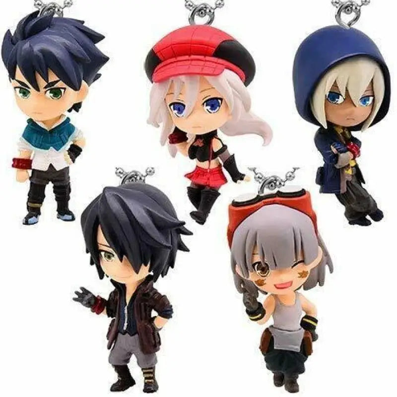 Bandai God Eater Game Anime All 5set Gashapon Mini Figures Complete Set - Figure