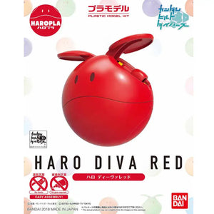 Bandai Haropla Haro Diva Red Plastic Model Kit Gundam Build Divers - Gunpla