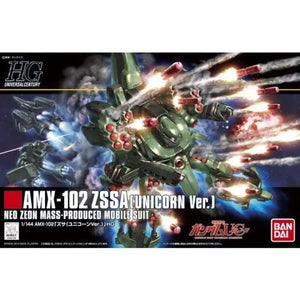 Bandai Hguc 1/144 Amx-102 Zssa Unicorn Ver Plastic Model Kit Gundam Uc Japan - Gunpla