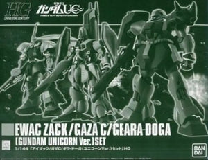 Bandai Hguc 1/144 Ewac Zack / Gaza C Geara Doga Unicorn Ver Set Model Kit - Gunpla