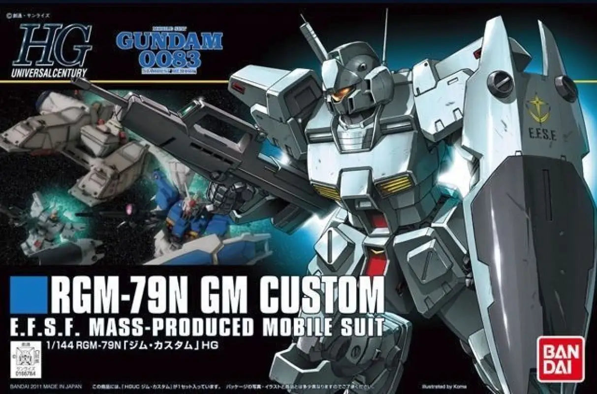 Bandai Hguc 1/144 Rgm-79n Gm Custom Plastic Model Kit Gundam 0083 - Gunpla