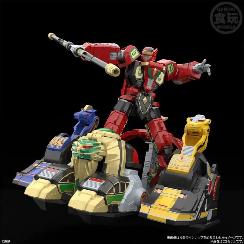 Bandai Japan Smp Five - Star Coalescence Dalian King Candy Toy 3Pcs + Ramune Candy Gosei Sentai Dairanger