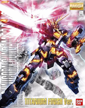 Bandai Mg 1/100 Unicorn Gundam 02 Banshee Titanium Finish Model Kit Uc - Gunpla