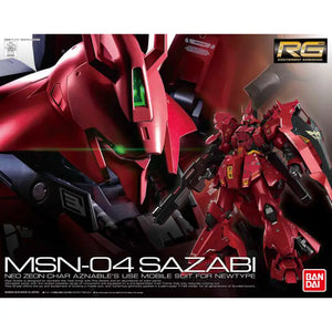 Bandai Rg 1/144 Msn-04 Sazabi Plastic Model Kit Gundam Cca - Gunpla