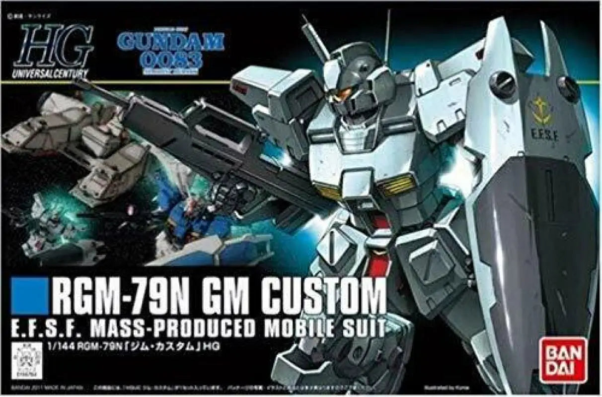 Bandai Rgm-79n Gm Custom Hguc 1/144 Gunpla Model Kit