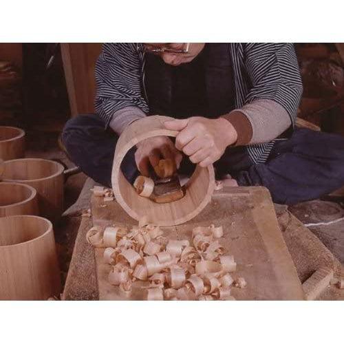 Handmade Umezawa Hinoki Bath Bucket, Japanese cypress, offering lightweight durability