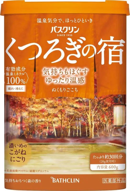 Bathclin Relaxing Inn Bath Agent Warm Mori (600 g)