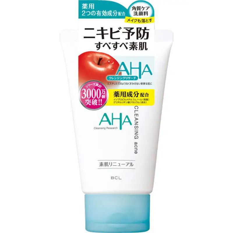 BCL Cleansing Research AHA Medicated Acne Wash Soap 120g - Japanese Face Wash - YOYO JAPAN