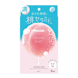 Bcl Momo Puri Milk Jelly Mask 4pc - YOYO JAPAN