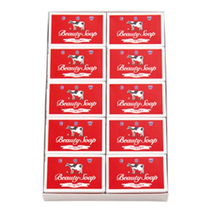 Beauty Moist Soap Cow Milk Body Soap Red 100gx10