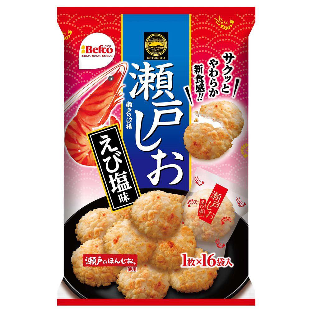 Befco Seto Shio Senbei Rice Crackers Shrimp Flavor (16 Pieces)